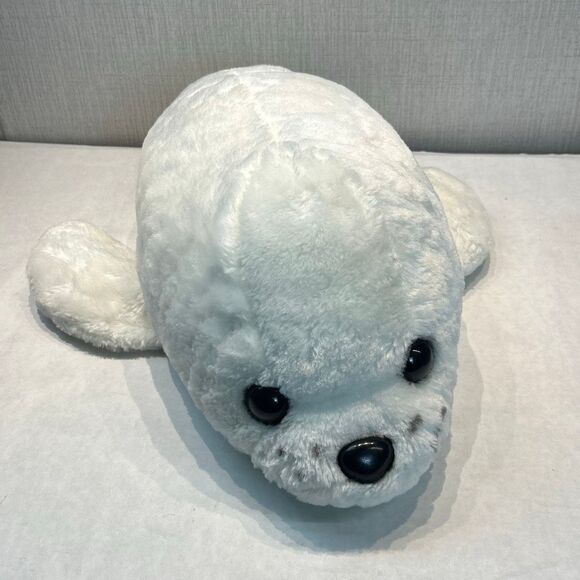 SeaWorld White Arctic Seal Pup Plush Toy Stuffed Animal 20" Long - Picture 1 of 11